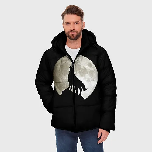 Мужские куртки с капюшоном с волками