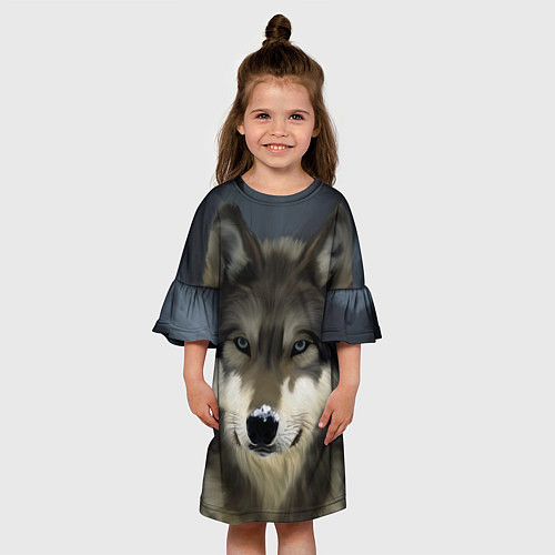 Платья укороченные с волками