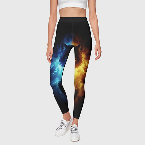 Женские леггинсы с волками