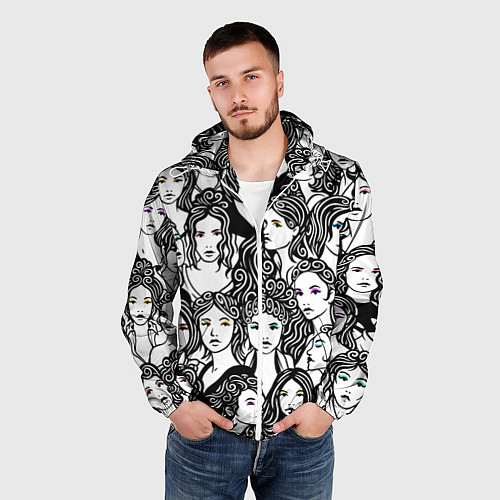 Ветровки с капюшоном с надписями для женщин