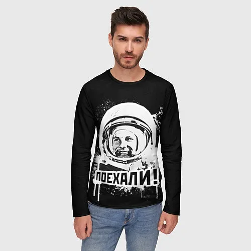 Мужские футболки с рукавом Юрий Гагарин