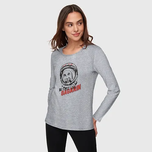 Женские футболки с рукавом Юрий Гагарин