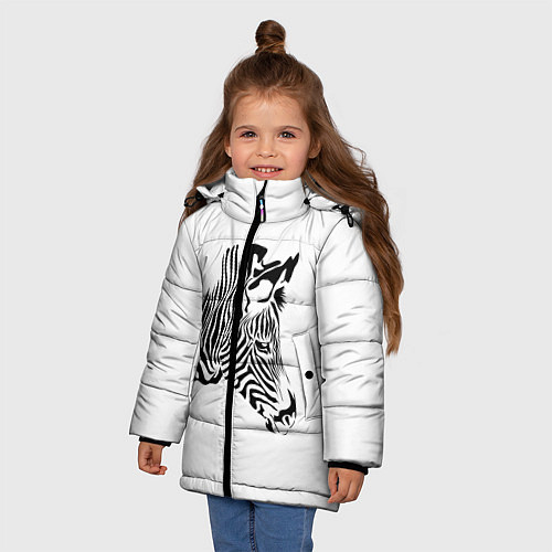 Детские зимние куртки с зебрами