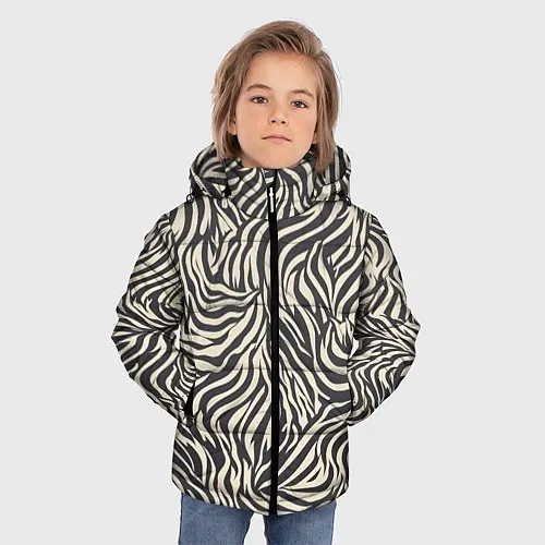 Детские Куртки зимние с зебрами