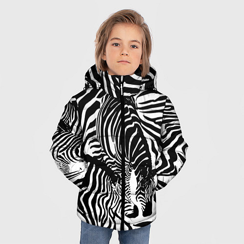 Детские куртки с капюшоном с зебрами