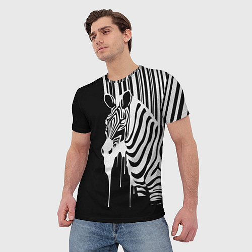 Мужские 3D-футболки с зебрами