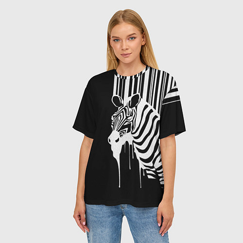 Женские футболки оверсайз с зебрами