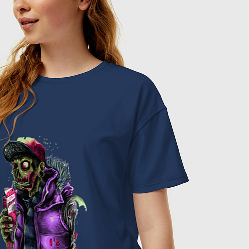 Женские футболки оверсайз с зомби